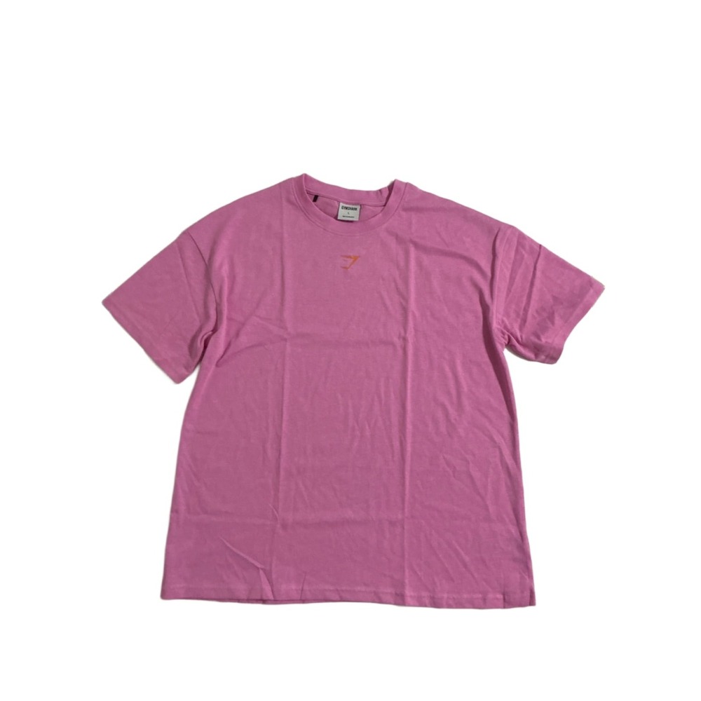 Gymshark Power Oversized T-Shirt Mens L Pink Orange Logo Gym Tee New in Bag